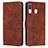 Coque Portefeuille Livre Cuir Etui Clapet Y03X pour Samsung Galaxy M10S Marron