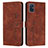 Coque Portefeuille Livre Cuir Etui Clapet Y03X pour Samsung Galaxy M40S Marron