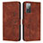 Coque Portefeuille Livre Cuir Etui Clapet Y03X pour Samsung Galaxy S20 FE 4G Marron