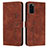 Coque Portefeuille Livre Cuir Etui Clapet Y03X pour Samsung Galaxy S20 Marron