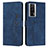 Coque Portefeuille Livre Cuir Etui Clapet Y03X pour Xiaomi Poco F5 Pro 5G Bleu