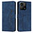 Coque Portefeuille Livre Cuir Etui Clapet Y03X pour Xiaomi Redmi 10 India Bleu