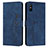 Coque Portefeuille Livre Cuir Etui Clapet Y03X pour Xiaomi Redmi 9A Bleu