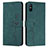 Coque Portefeuille Livre Cuir Etui Clapet Y03X pour Xiaomi Redmi 9i Vert