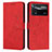 Coque Portefeuille Livre Cuir Etui Clapet Y03X pour Xiaomi Redmi Note 11E Pro 5G Rouge
