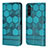 Coque Portefeuille Livre Cuir Etui Clapet Y04B pour Samsung Galaxy A04s Cyan