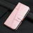 Coque Portefeuille Livre Cuir Etui Clapet Y04X pour Motorola Moto E22 Or Rose