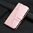 Coque Portefeuille Livre Cuir Etui Clapet Y04X pour Samsung Galaxy M02s Or Rose