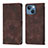 Coque Portefeuille Livre Cuir Etui Clapet Y05B pour Apple iPhone 13 Marron