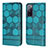 Coque Portefeuille Livre Cuir Etui Clapet Y05B pour Samsung Galaxy S20 FE (2022) 5G Cyan