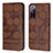 Coque Portefeuille Livre Cuir Etui Clapet Y05B pour Samsung Galaxy S20 FE (2022) 5G Marron