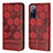 Coque Portefeuille Livre Cuir Etui Clapet Y05B pour Samsung Galaxy S20 Lite 5G Rouge