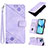 Coque Portefeuille Livre Cuir Etui Clapet Y06B pour Apple iPhone 13 Violet