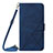 Coque Portefeuille Livre Cuir Etui Clapet Y06B pour Samsung Galaxy A02s Bleu