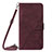 Coque Portefeuille Livre Cuir Etui Clapet Y06B pour Samsung Galaxy F02S SM-E025F Vin Rouge