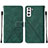 Coque Portefeuille Livre Cuir Etui Clapet Y07B pour Samsung Galaxy S22 Plus 5G Vert