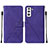 Coque Portefeuille Livre Cuir Etui Clapet Y07B pour Samsung Galaxy S22 Plus 5G Violet