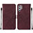 Coque Portefeuille Livre Cuir Etui Clapet Y07B pour Samsung Galaxy S23 Ultra 5G Rouge