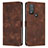 Coque Portefeuille Livre Cuir Etui Clapet Y07X pour Motorola Moto G Play Gen 2 Marron