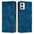 Coque Portefeuille Livre Cuir Etui Clapet Y07X pour Motorola Moto G53j 5G Bleu