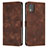 Coque Portefeuille Livre Cuir Etui Clapet Y07X pour Nokia C02 Marron