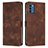 Coque Portefeuille Livre Cuir Etui Clapet Y07X pour Nokia C300 Marron