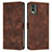 Coque Portefeuille Livre Cuir Etui Clapet Y07X pour Nokia C32 Marron