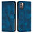 Coque Portefeuille Livre Cuir Etui Clapet Y07X pour Nokia G11 Bleu