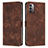 Coque Portefeuille Livre Cuir Etui Clapet Y07X pour Nokia G11 Marron