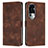 Coque Portefeuille Livre Cuir Etui Clapet Y07X pour Oppo Reno10 Pro+ Plus 5G Marron