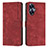 Coque Portefeuille Livre Cuir Etui Clapet Y07X pour Realme C55 Rouge