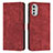 Coque Portefeuille Livre Cuir Etui Clapet Y08X pour Motorola Moto E32 Rouge