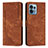 Coque Portefeuille Livre Cuir Etui Clapet Y08X pour Motorola Moto Edge Plus (2023) 5G Marron