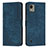 Coque Portefeuille Livre Cuir Etui Clapet Y08X pour Nokia C110 Bleu