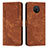 Coque Portefeuille Livre Cuir Etui Clapet Y08X pour Nokia G10 Marron