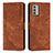 Coque Portefeuille Livre Cuir Etui Clapet Y08X pour Nokia G310 5G Marron