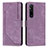 Coque Portefeuille Livre Cuir Etui Clapet Y08X pour Sony Xperia 1 V Violet