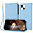 Coque Portefeuille Livre Cuir Etui Clapet Y09X pour Apple iPhone 14 Bleu