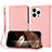 Coque Portefeuille Livre Cuir Etui Clapet Y09X pour Apple iPhone 14 Pro Or Rose