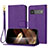 Coque Portefeuille Livre Cuir Etui Clapet Y09X pour Google Pixel 6 Pro 5G Violet