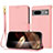 Coque Portefeuille Livre Cuir Etui Clapet Y09X pour Google Pixel 7 5G Or Rose