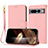 Coque Portefeuille Livre Cuir Etui Clapet Y09X pour Google Pixel 7 Pro 5G Or Rose