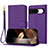 Coque Portefeuille Livre Cuir Etui Clapet Y09X pour Google Pixel 8 5G Violet