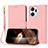 Coque Portefeuille Livre Cuir Etui Clapet Y09X pour Huawei Honor X7a Or Rose