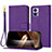 Coque Portefeuille Livre Cuir Etui Clapet Y09X pour Motorola Moto Edge 30 Lite 5G Violet