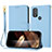 Coque Portefeuille Livre Cuir Etui Clapet Y09X pour Motorola Moto G Play Gen 2 Bleu