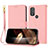 Coque Portefeuille Livre Cuir Etui Clapet Y09X pour Motorola Moto G Play Gen 2 Or Rose