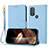 Coque Portefeuille Livre Cuir Etui Clapet Y09X pour Motorola Moto G Power (2022) Bleu