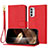 Coque Portefeuille Livre Cuir Etui Clapet Y09X pour Motorola Moto G31 Rouge