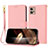 Coque Portefeuille Livre Cuir Etui Clapet Y09X pour Motorola Moto G32 Or Rose